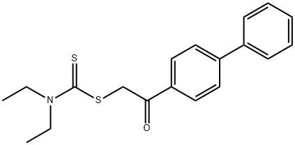 [2-oxo-2-(4-phenylphenyl)ethyl] N,N-diethylcarbamodithioate Structure