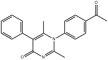 1-(4-acetylphenyl)-2,6-dimethyl-5-phenylpyrimidin-4-one Structure