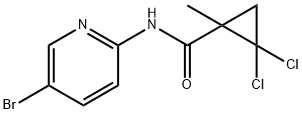 N-(5-bromopyridin-2-yl)-2,2-dichloro-1-methylcyclopropane-1-carboxamide 구조식 이미지