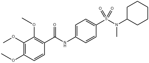 N-[4-[cyclohexyl(methyl)sulfamoyl]phenyl]-2,3,4-trimethoxybenzamide 구조식 이미지