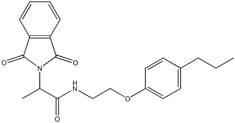 2-(1,3-dioxoisoindol-2-yl)-N-[2-(4-propylphenoxy)ethyl]propanamide Structure