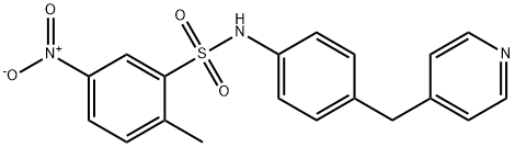 2-methyl-5-nitro-N-[4-(pyridin-4-ylmethyl)phenyl]benzenesulfonamide 구조식 이미지
