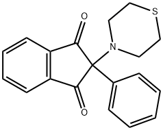 2-phenyl-2-thiomorpholin-4-ylindene-1,3-dione 구조식 이미지