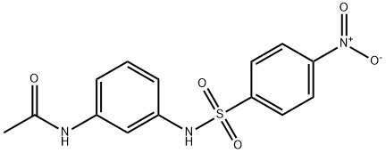 N-[3-[(4-nitrophenyl)sulfonylamino]phenyl]acetamide 구조식 이미지
