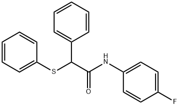 N-(4-fluorophenyl)-2-phenyl-2-phenylsulfanylacetamide 구조식 이미지