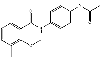 N-(4-acetamidophenyl)-2-methoxy-3-methylbenzamide 구조식 이미지