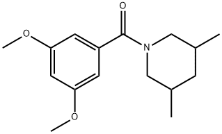 (3,5-dimethoxyphenyl)-(3,5-dimethylpiperidin-1-yl)methanone 구조식 이미지