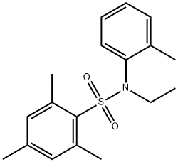 N-ethyl-2,4,6-trimethyl-N-(2-methylphenyl)benzenesulfonamide 구조식 이미지