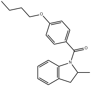 (4-butoxyphenyl)-(2-methyl-2,3-dihydroindol-1-yl)methanone 구조식 이미지