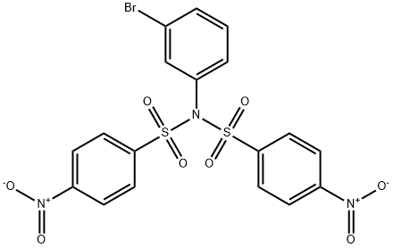 N-(3-bromophenyl)-4-nitro-N-(4-nitrophenyl)sulfonylbenzenesulfonamide 구조식 이미지