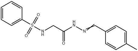 2-(benzenesulfonamido)-N-[(E)-(4-methylphenyl)methylideneamino]acetamide 구조식 이미지
