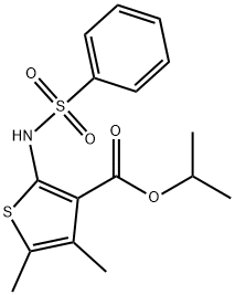 propan-2-yl 2-(benzenesulfonamido)-4,5-dimethylthiophene-3-carboxylate 구조식 이미지