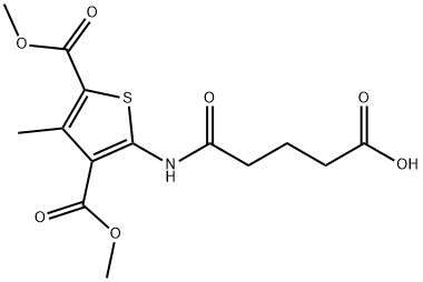 5-[[3,5-bis(methoxycarbonyl)-4-methylthiophen-2-yl]amino]-5-oxopentanoic acid 구조식 이미지