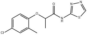 2-(4-chloro-2-methylphenoxy)-N-(1,3,4-thiadiazol-2-yl)propanamide Structure