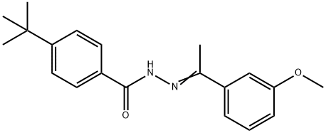 4-tert-butyl-N-[(E)-1-(3-methoxyphenyl)ethylideneamino]benzamide 구조식 이미지