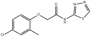 2-(4-chloro-2-methylphenoxy)-N-(1,3,4-thiadiazol-2-yl)acetamide Structure