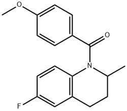 (6-fluoro-2-methyl-3,4-dihydro-2H-quinolin-1-yl)-(4-methoxyphenyl)methanone 구조식 이미지