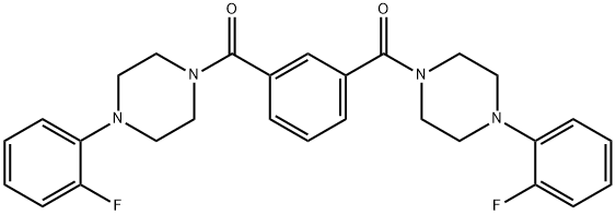 [3-[4-(2-fluorophenyl)piperazine-1-carbonyl]phenyl]-[4-(2-fluorophenyl)piperazin-1-yl]methanone 구조식 이미지