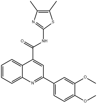 2-(3,4-dimethoxyphenyl)-N-(4,5-dimethyl-1,3-thiazol-2-yl)quinoline-4-carboxamide Structure