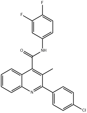 2-(4-chlorophenyl)-N-(3,4-difluorophenyl)-3-methylquinoline-4-carboxamide Structure