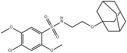 N-[2-(1-adamantyloxy)ethyl]-4-chloro-2,5-dimethoxybenzenesulfonamide Structure