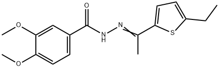 N-[(E)-1-(5-ethylthiophen-2-yl)ethylideneamino]-3,4-dimethoxybenzamide 구조식 이미지