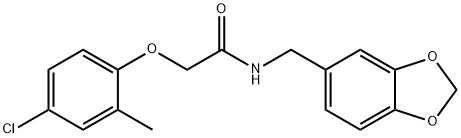 N-(1,3-benzodioxol-5-ylmethyl)-2-(4-chloro-2-methylphenoxy)acetamide Structure