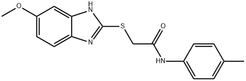 2-[(6-methoxy-1H-benzimidazol-2-yl)sulfanyl]-N-(4-methylphenyl)acetamide Structure