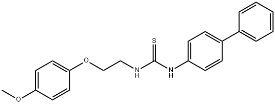 1-[2-(4-methoxyphenoxy)ethyl]-3-(4-phenylphenyl)thiourea Structure