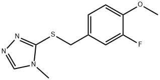 3-[(3-fluoro-4-methoxyphenyl)methylsulfanyl]-4-methyl-1,2,4-triazole Structure