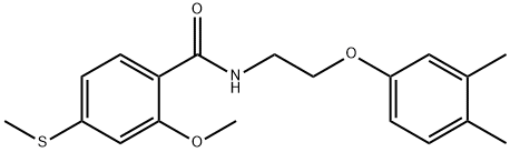N-[2-(3,4-dimethylphenoxy)ethyl]-2-methoxy-4-methylsulfanylbenzamide Structure