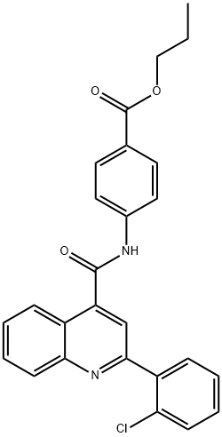 propyl 4-[[2-(2-chlorophenyl)quinoline-4-carbonyl]amino]benzoate 구조식 이미지