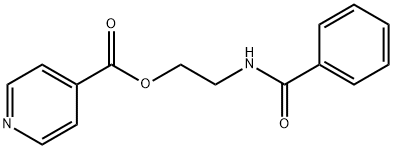 2-benzamidoethyl pyridine-4-carboxylate 구조식 이미지