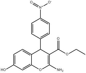 ethyl 2-amino-7-hydroxy-4-(4-nitrophenyl)-4H-chromene-3-carboxylate 구조식 이미지