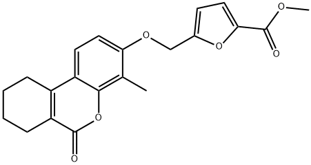 methyl 5-[(4-methyl-6-oxo-7,8,9,10-tetrahydrobenzo[c]chromen-3-yl)oxymethyl]furan-2-carboxylate 구조식 이미지