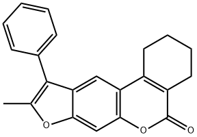 9-methyl-10-phenyl-1,2,3,4-tetrahydro-[1]benzofuro[6,5-c]isochromen-5-one Structure