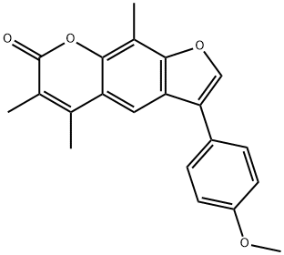 3-(4-methoxyphenyl)-5,6,9-trimethylfuro[3,2-g]chromen-7-one Structure