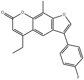 5-ethyl-3-(4-fluorophenyl)-9-methylfuro[3,2-g]chromen-7-one Structure
