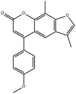 5-(4-methoxyphenyl)-3,9-dimethylfuro[3,2-g]chromen-7-one 구조식 이미지