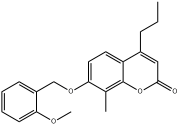 7-[(2-methoxyphenyl)methoxy]-8-methyl-4-propylchromen-2-one Structure