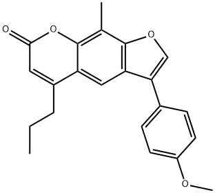 3-(4-methoxyphenyl)-9-methyl-5-propylfuro[3,2-g]chromen-7-one Structure