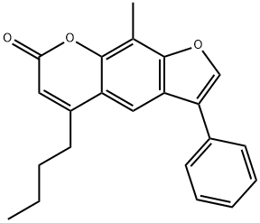 5-butyl-9-methyl-3-phenylfuro[3,2-g]chromen-7-one Structure