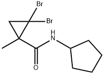 2,2-dibromo-N-cyclopentyl-1-methylcyclopropane-1-carboxamide Structure