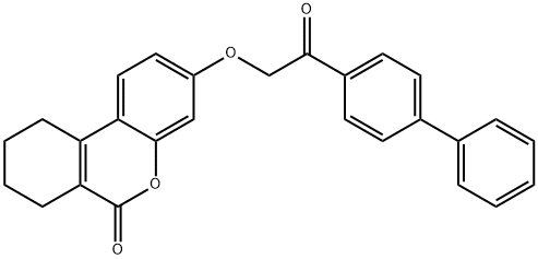 3-[2-oxo-2-(4-phenylphenyl)ethoxy]-7,8,9,10-tetrahydrobenzo[c]chromen-6-one Structure