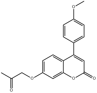 4-(4-methoxyphenyl)-7-(2-oxopropoxy)chromen-2-one 구조식 이미지