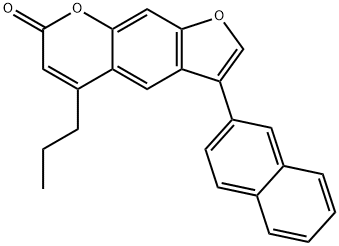 3-naphthalen-2-yl-5-propylfuro[3,2-g]chromen-7-one Structure