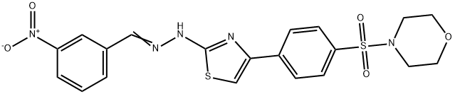 4-(4-morpholin-4-ylsulfonylphenyl)-N-[(Z)-(3-nitrophenyl)methylideneamino]-1,3-thiazol-2-amine Structure