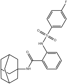 N-(1-adamantyl)-2-[(4-fluorophenyl)sulfonylamino]benzamide Structure
