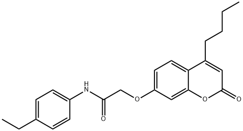 2-(4-butyl-2-oxochromen-7-yl)oxy-N-(4-ethylphenyl)acetamide Structure
