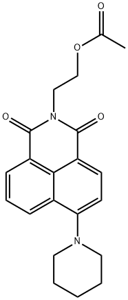2-(1,3-dioxo-6-piperidin-1-ylbenzo[de]isoquinolin-2-yl)ethyl acetate Structure